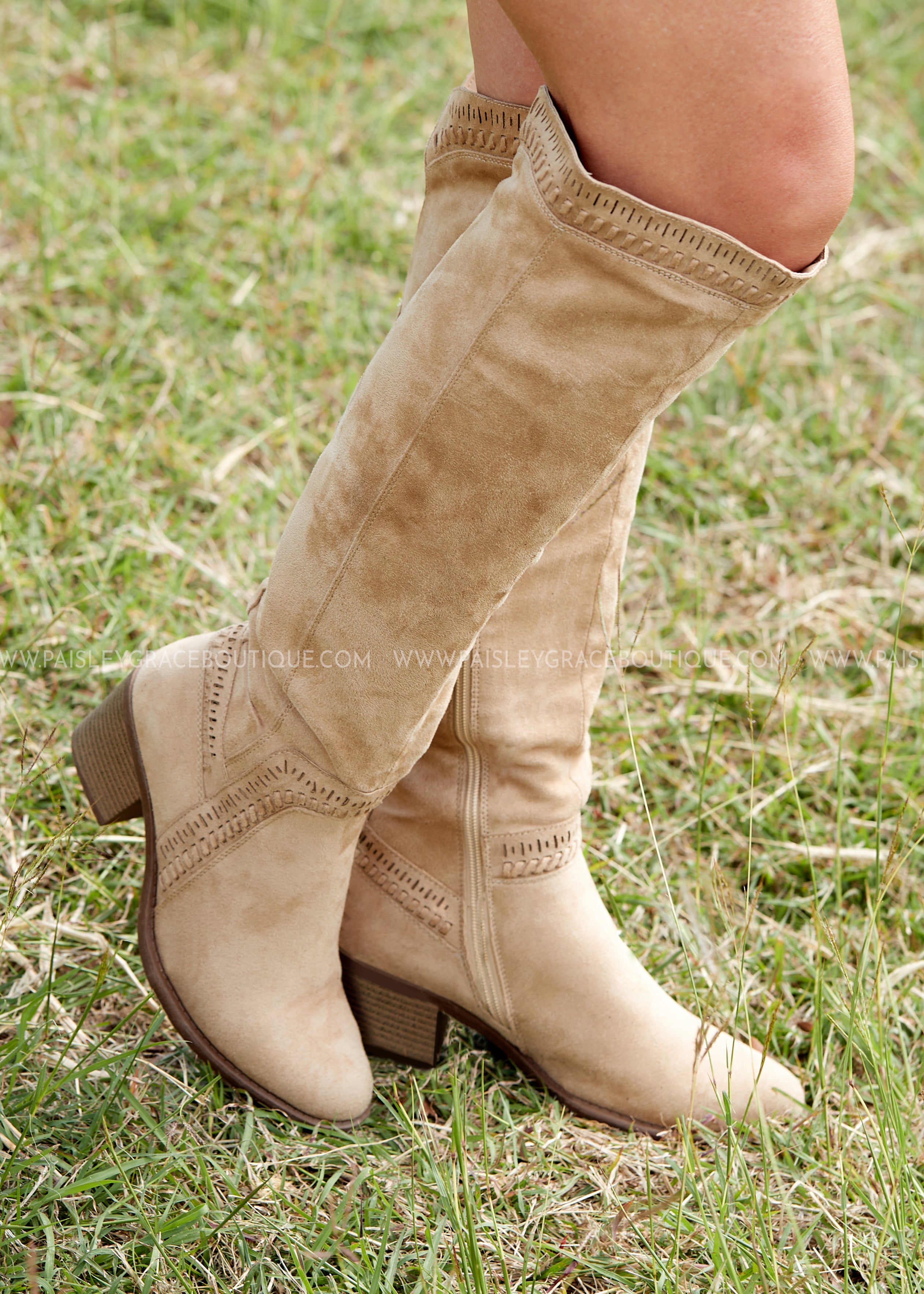 Ladder Boots by Corkys- BEIGE – Paisley 