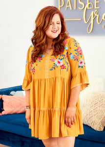 Heart of Marigold Embroidered Dress