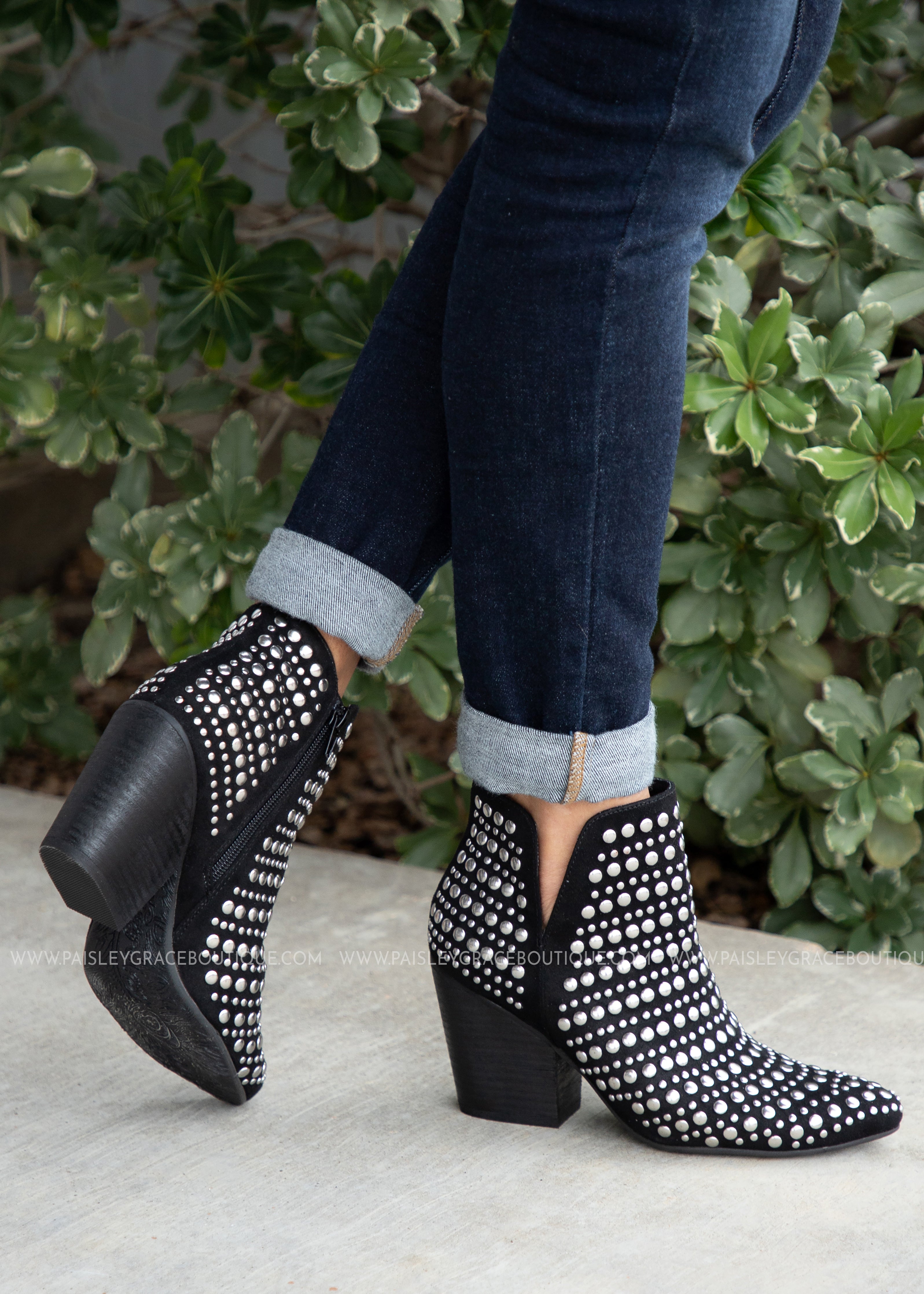 studded booties