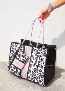 Kyndall Neoprene Tote- LEOPARD