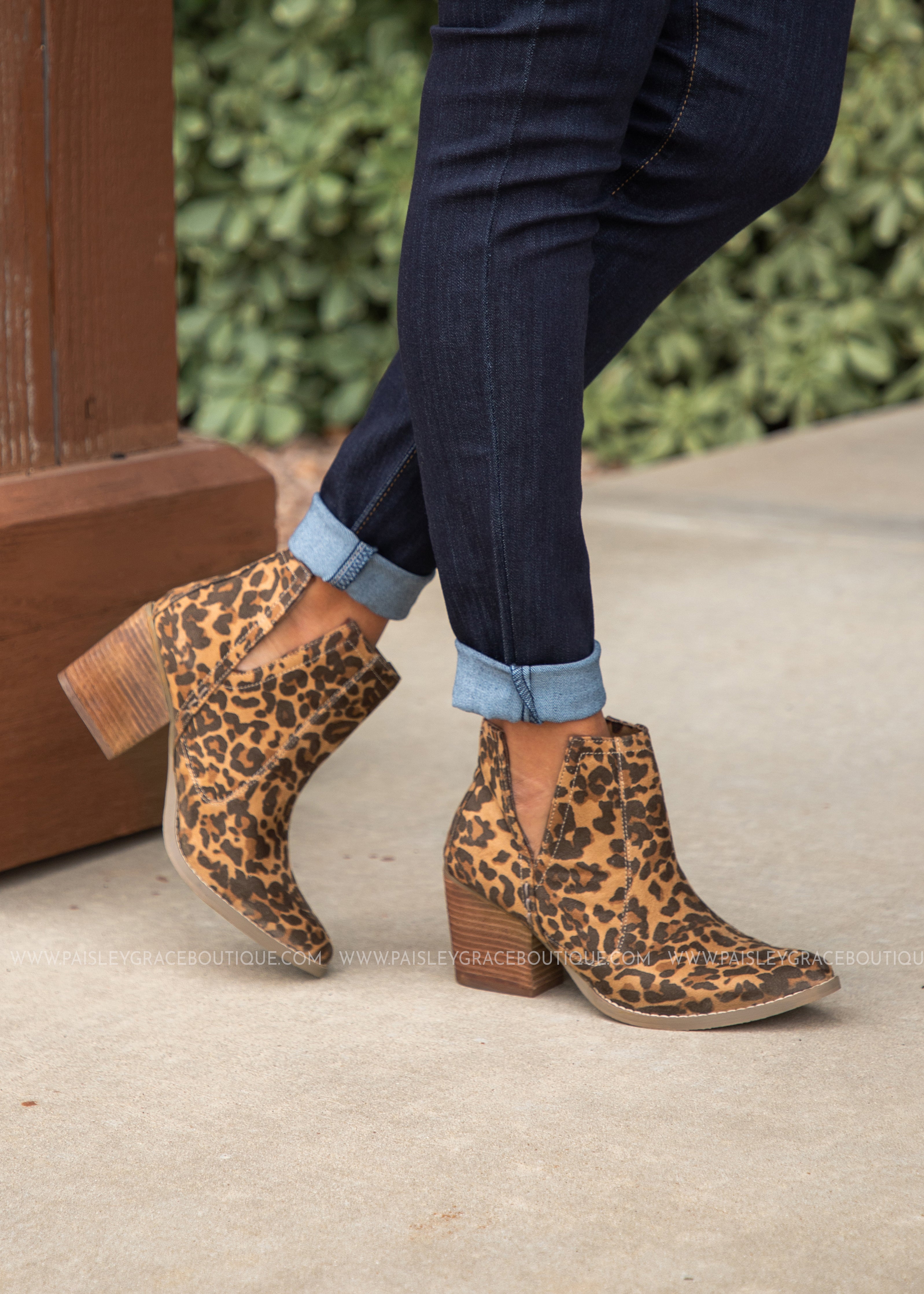 leopard booties boutique