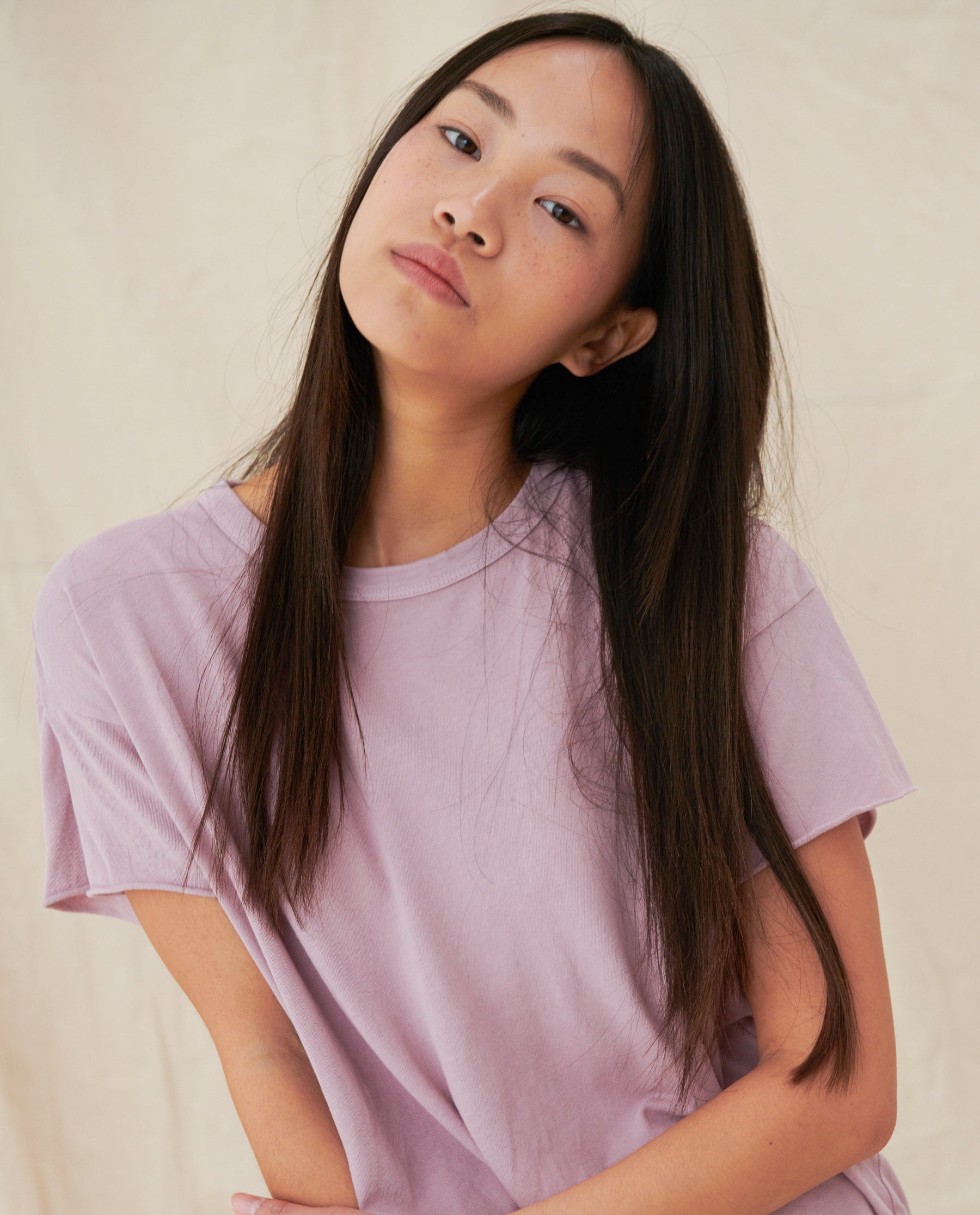 The Crop Tee. Solid -- ORCHID