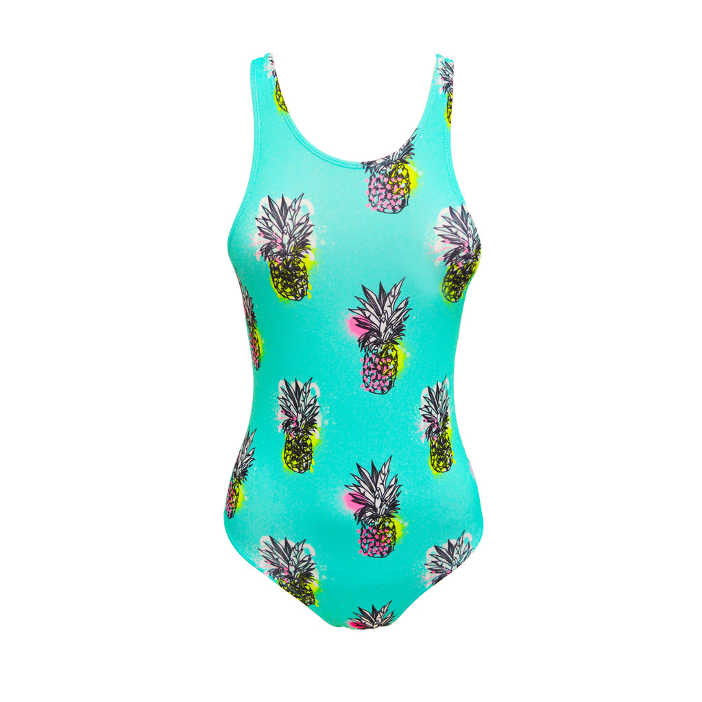 Youth Girls Pineapple Splash Swimsuit