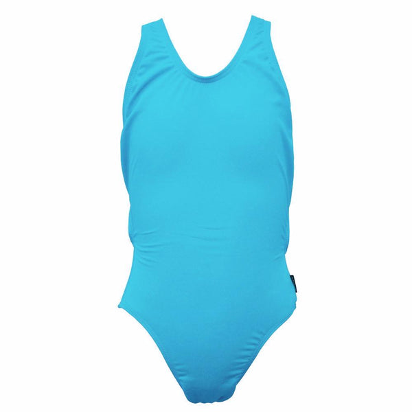 Girls Exposure Back Swimsuit - Aqua – YMCA Gear