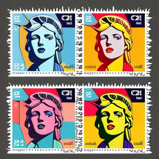 Vintage Us Postage Stamps Midjourney Prompt