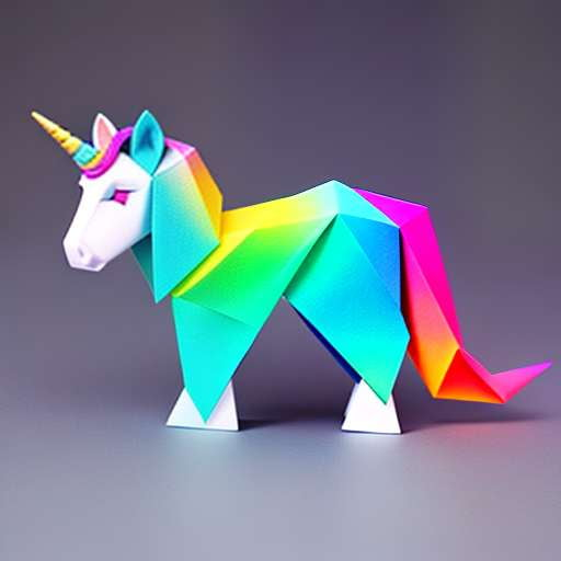 Unicorn Kusudama Origami Midjourney Prompt - Customizable Paper Craft ...