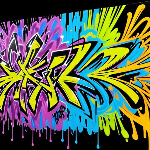 Neon fluorescent spray paint art : r/midjourney