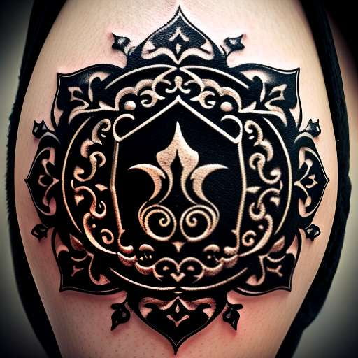 Customizable Gothic Lady Tattoo Prompt - Midjourney Image