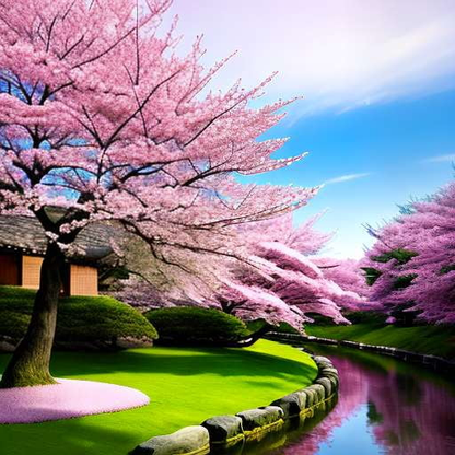 Cherry Blossom Euphoria - Customizable Midjourney Prompt for Stunning Floral Art - Socialdraft