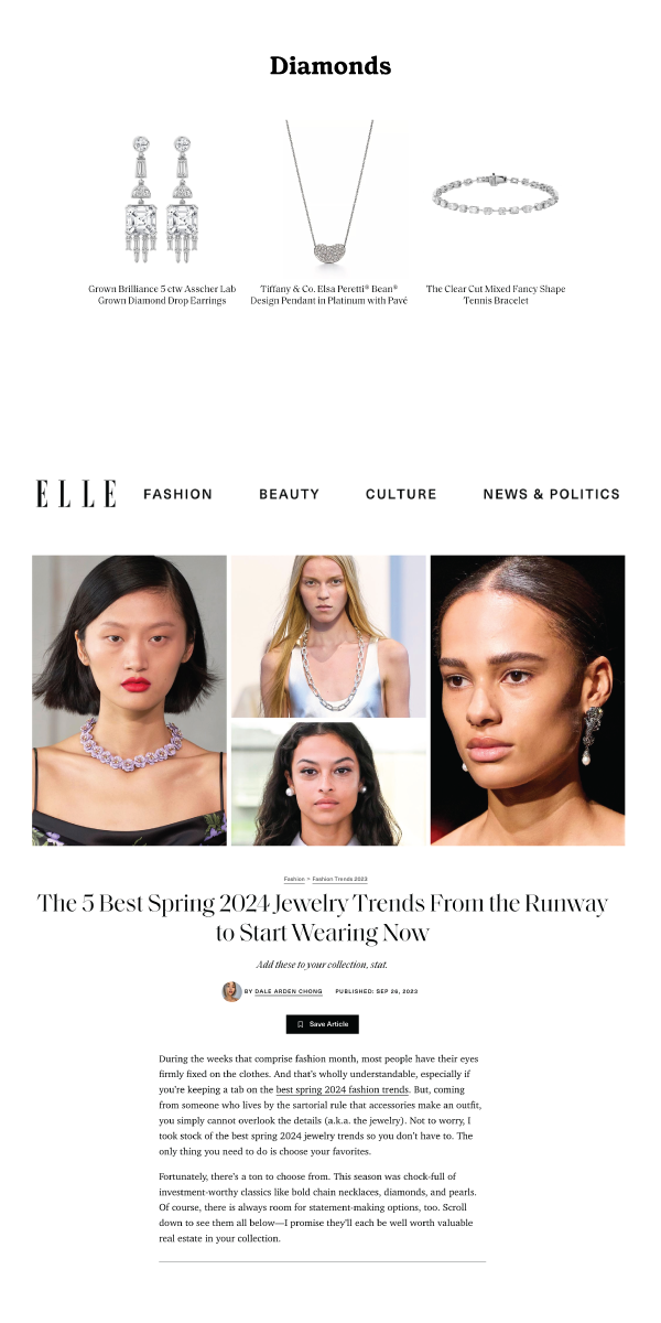 Elle Spring 2024 Trend Jewelry