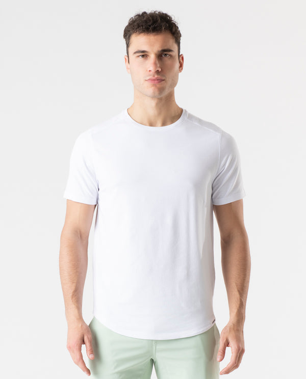 Aviation Tee Curved Hem Cloud Blue