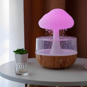 Rain Cloud Humidifier Water Drip, Rain Cloud Diffuser, Mushroom