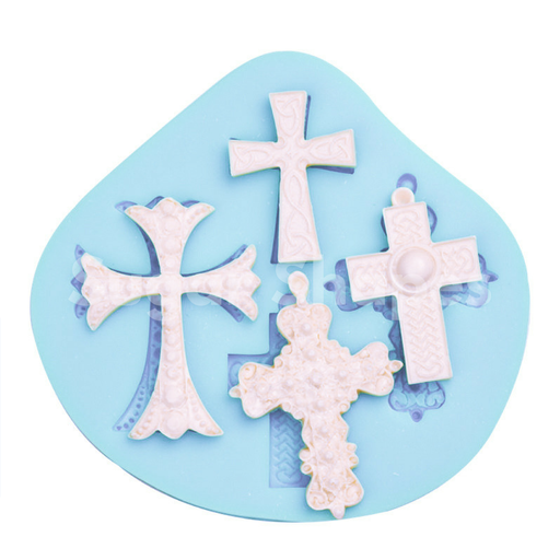 SILICONE MOULD CROSS ASSORTED 4PC