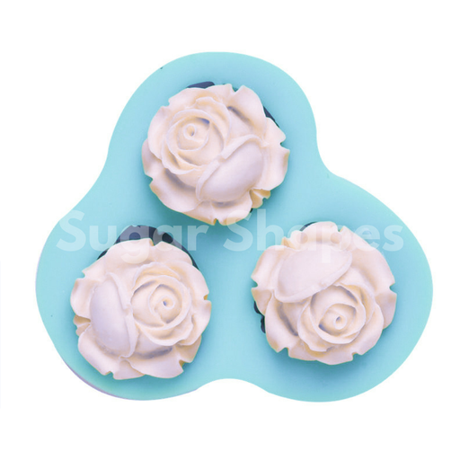 SILICONE MOULD ROSE 3PC