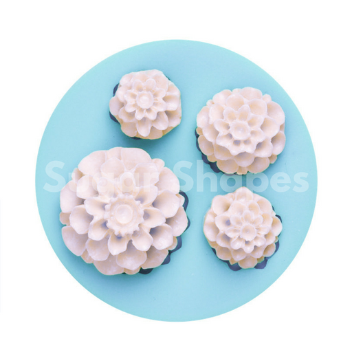 SILICONE MOULD DAHLIA 4PC