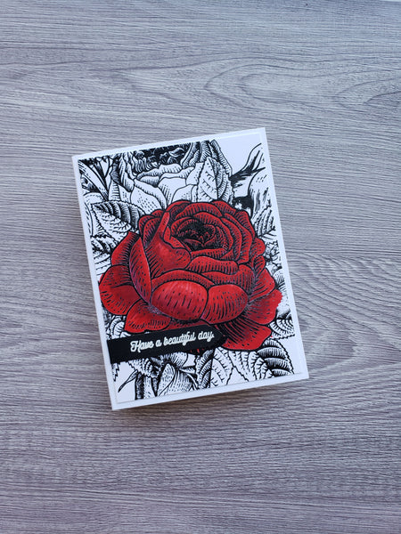 Enchanted Rose Background Stamp. Card created by guest designer, Daniel West. 