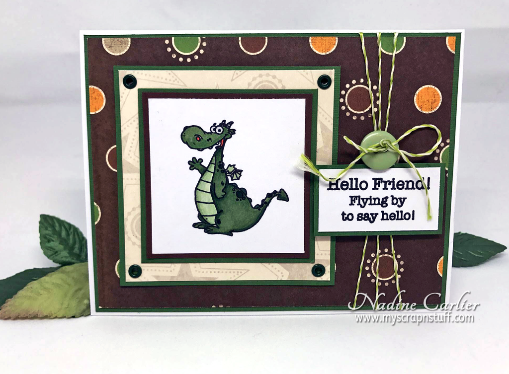 Brutus Monroe Stamp Of The Month Card by Nadine Carlier