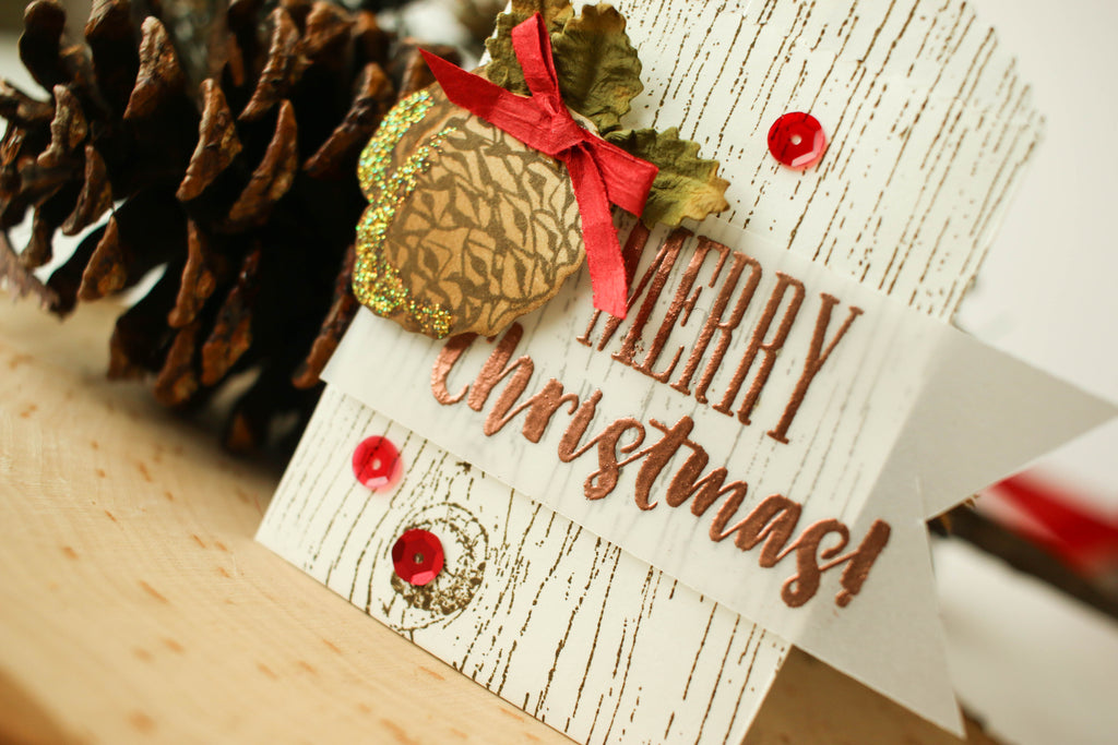 Mini paper bags are the perfect envelopes for Christmas gift cards! 