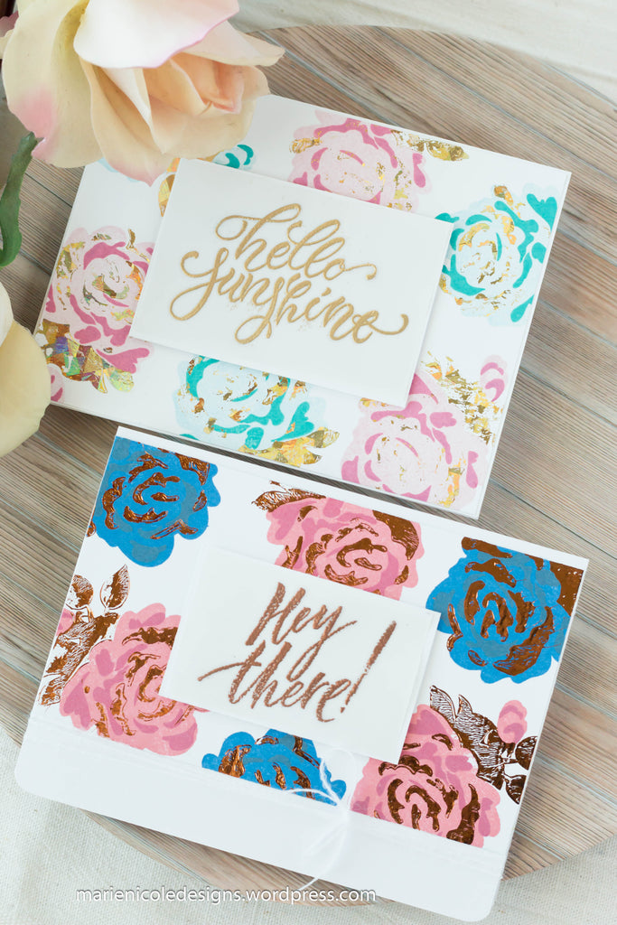 Layered Stamping with Brutus Monroe Surface Inks and Deco Foil