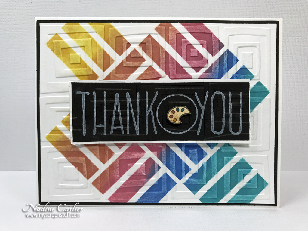 Colorful Thank You Card by Nadine Carlier