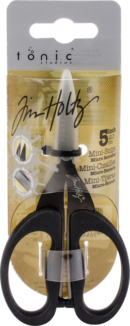 Tonic Studios Tim Holtz Non Stick Micro Serrated Scissors Titanium