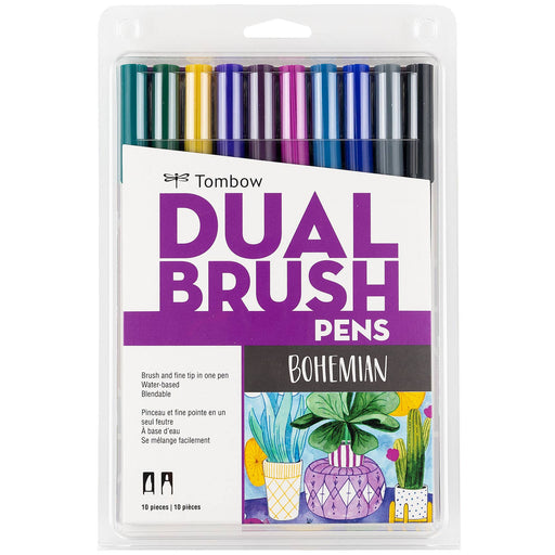 Tombow 56187 Dual Brush Pen Art Markers, Pastel, 10-Pack. Blendable, Brush  and Fine Tip Markers