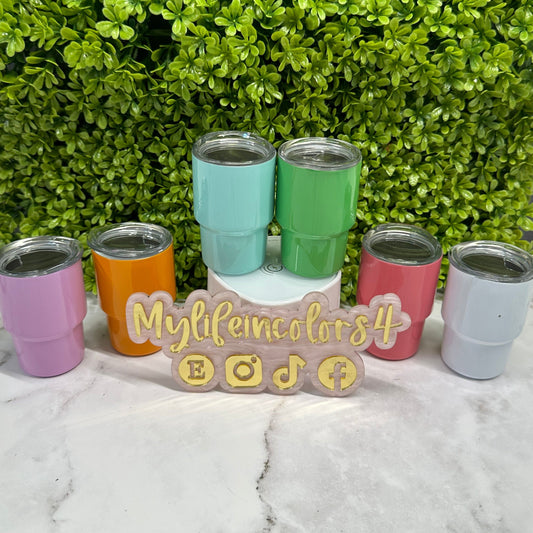 Mini Tumbler Shot Glass 2 to 3oz sublimation tumblers stainless steel – My  Life in Colors