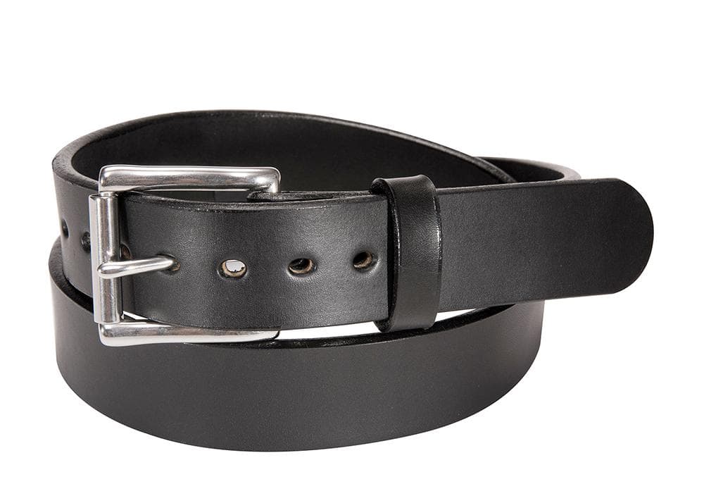 Black Smooth Full-Grain Leather Gun Belt 14 oz – Daltech Force