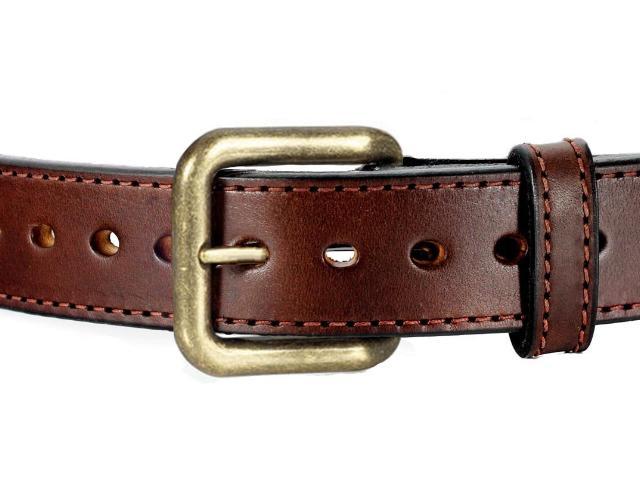 Dual Layer Stitched Horse Hide Leather Gun Belt 15 oz | Made in USA ...