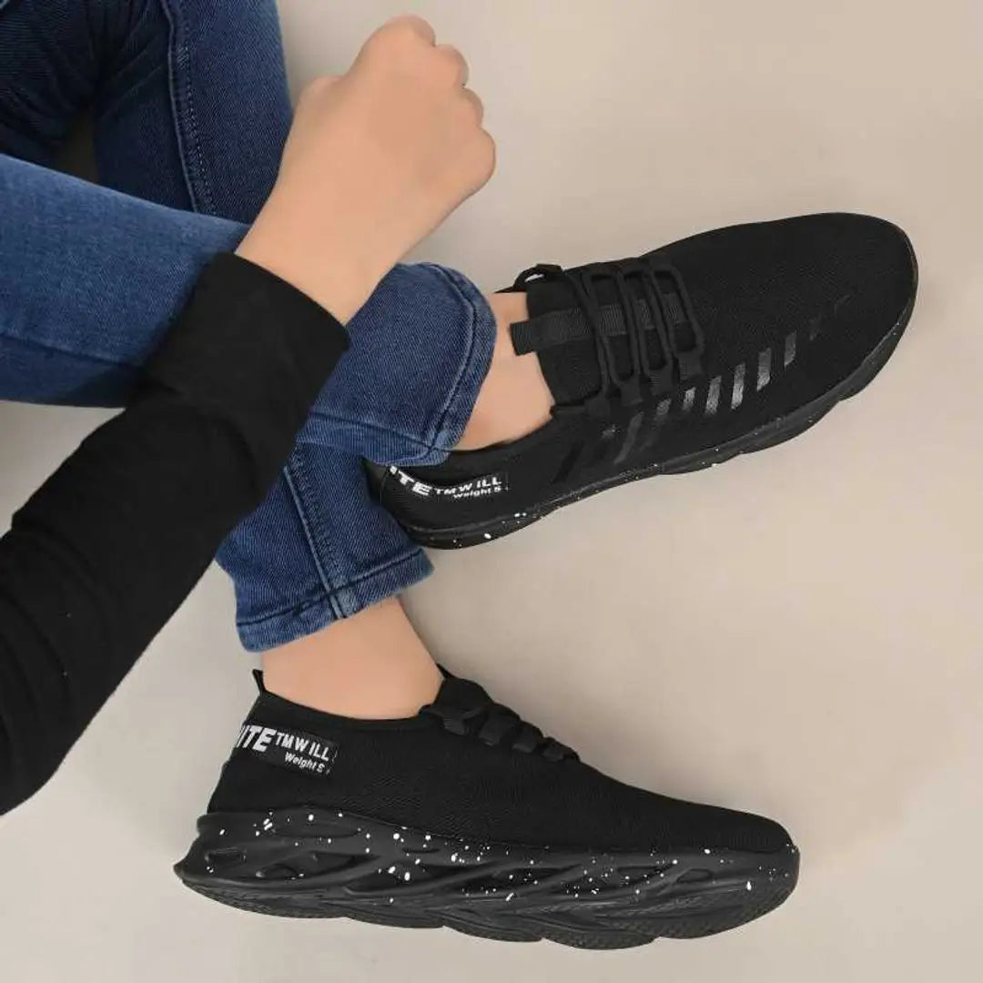 Elegant Black Sport Shoe || Trending Sport Shoe || High Quality || Mes –  Arya Prime Trends
