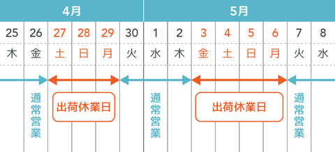長期休暇版営業日カレンダー