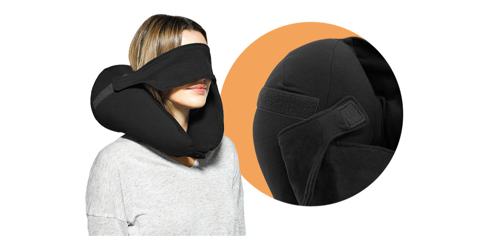 Yogibo Neck Pillow X Logo｜めずらしいアイマスク付き