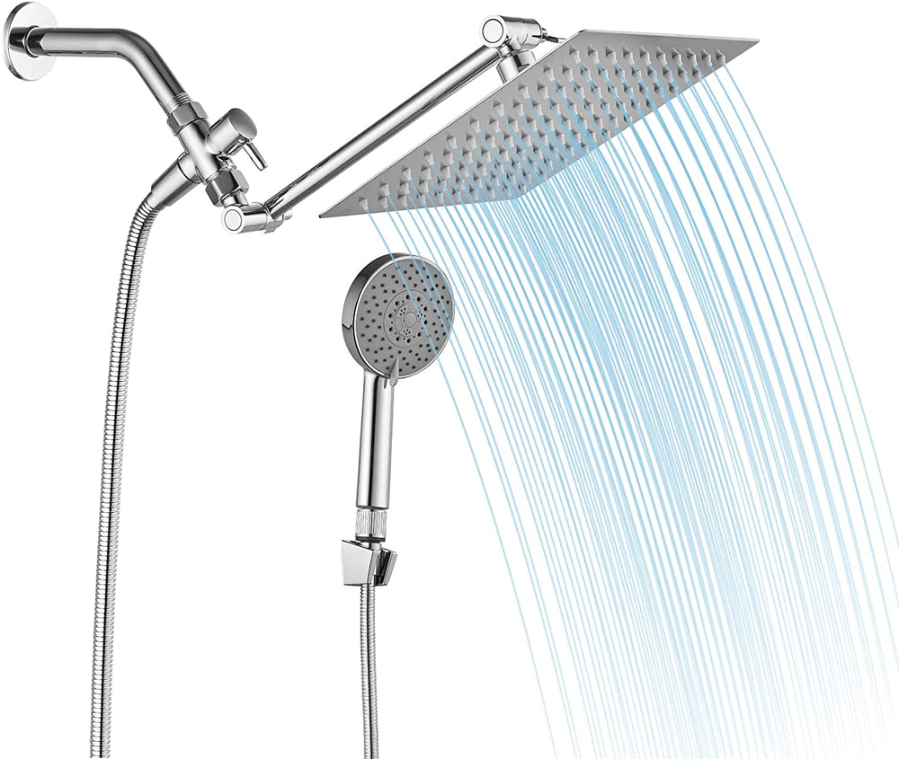 Cinwiny Square Shower Head Holder Wall Mounted Handheld Sprayer Hand H