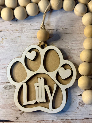 Personalized Pawprint Ornaments - Ginger & Heart LLC