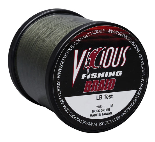 Vicious Standard Green Braid - 150 Yards – Vicious Fishing