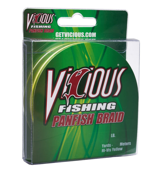 Vicious Panfish Hi-Vis Yellow Braid - 150 Yards