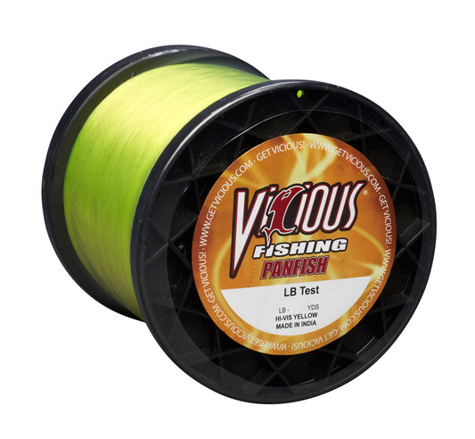 Vicious Panfish Hi-Vis Yellow Mono - 2LB Spool