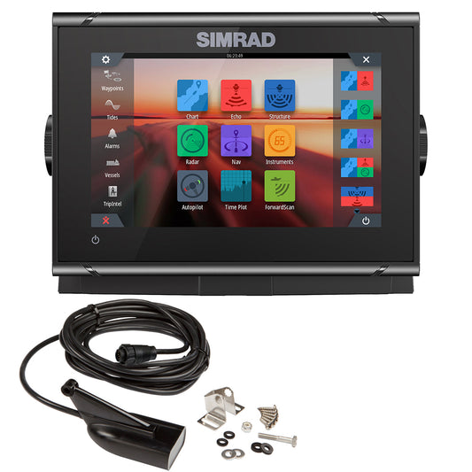 Simrad GO7 XSR Chartplotter/Fishfinder w/HDI Transom Mount Transducer  C-MAP Discover Chart