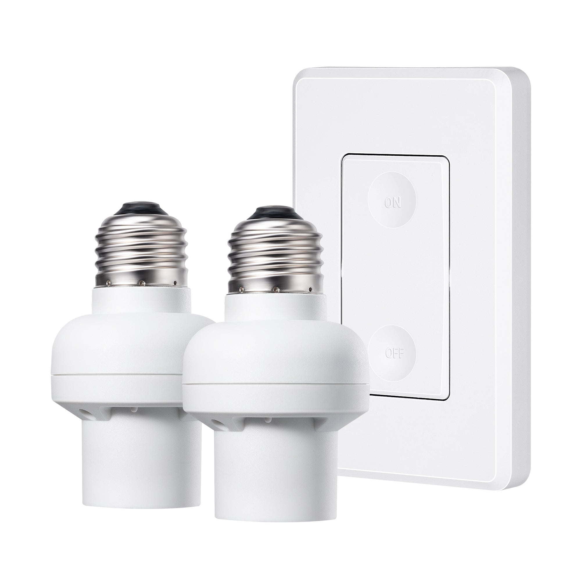 SURAIELEC Wireless Wall Switch Remote Control Outlet, No Wiring, 100ft RF  Range, Pre-Programmed, Expandable Wireless Light Switches for Plug in