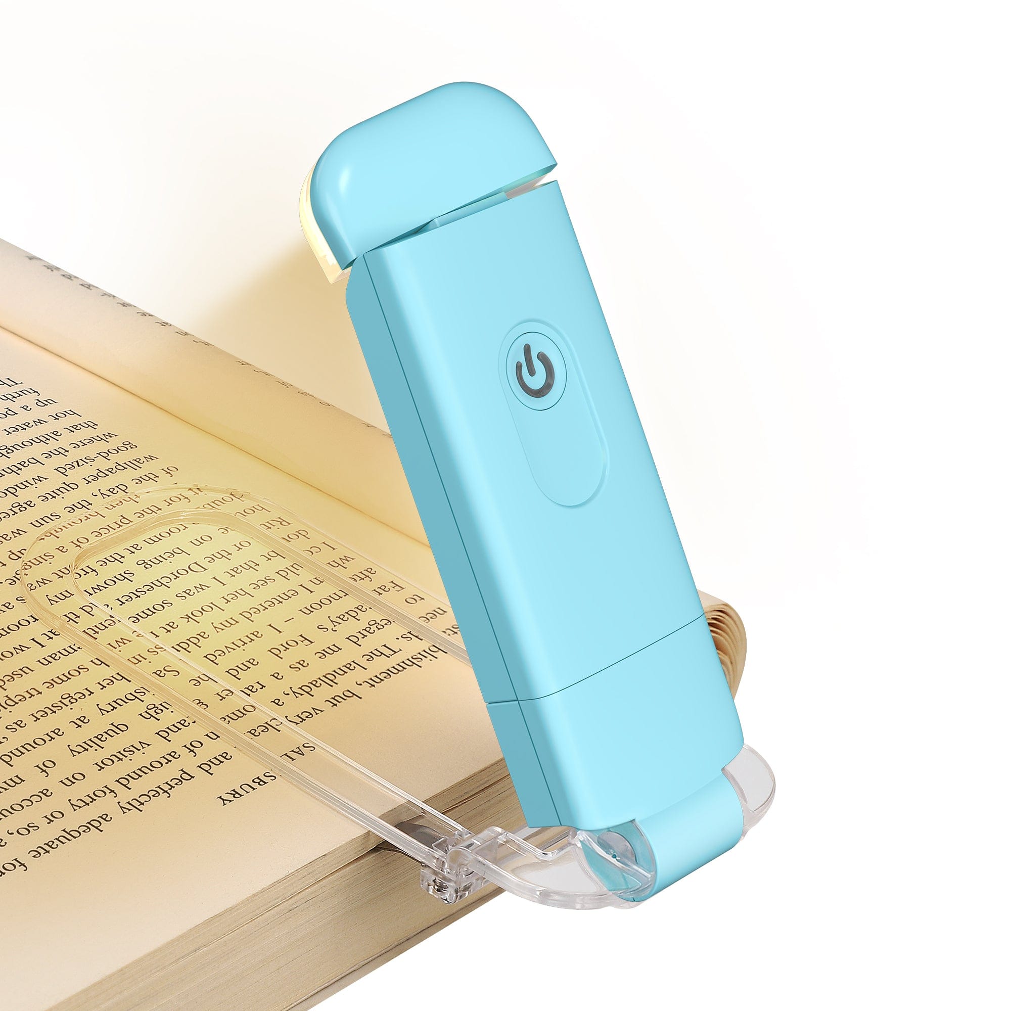DEWENWILS USB Rechargeable Book Light for Reading in Bed, Warm White, Brightness Adjustable, LED Clip on Book Reading Lights, Perfect for Bookworms, Kids (Blue)-HBRL01B1