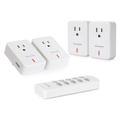 DEWENWILS Indoor Remote Control Outlet,Wireless Plug on Off Power Switch,White