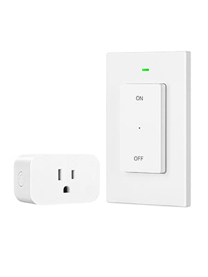 DEWENWILS Indoor Wireless Remote Control Outlet, Electrical Plug in on off  Power Switch, Wireless Wall Mounted Light Switch 