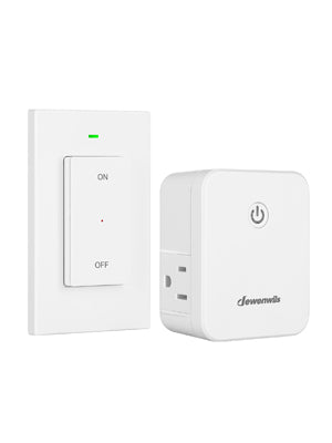 DEWENWILS Wireless Remote Control Wall Switch and Outlet,white