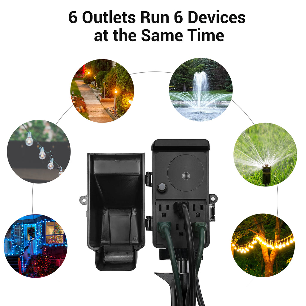 DEWENWILS Smart WiFi Plug Outlet, Outdoor Weatherproof Sockets