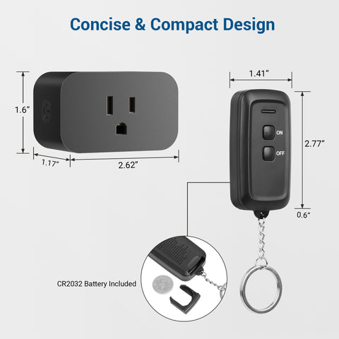 Remote Control switch for indoor and outdoor power outlet
