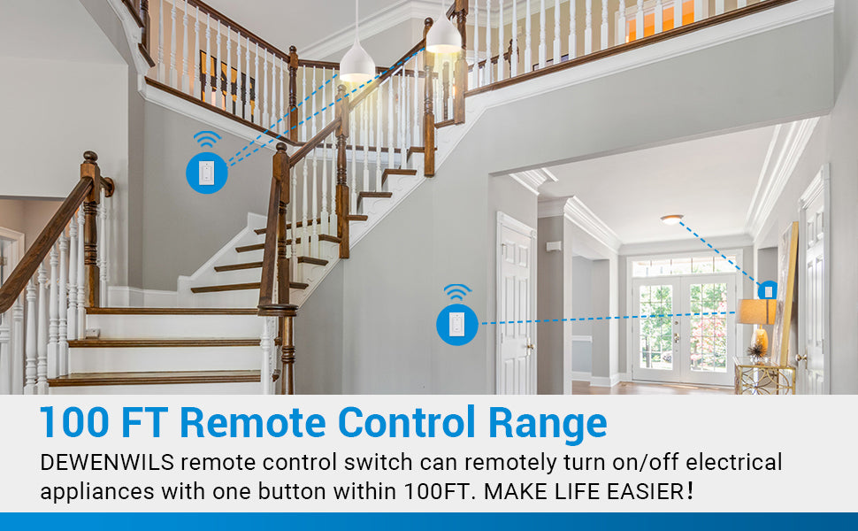 Remote Control Outlet Wireless Light Switch Expandable Remote Up