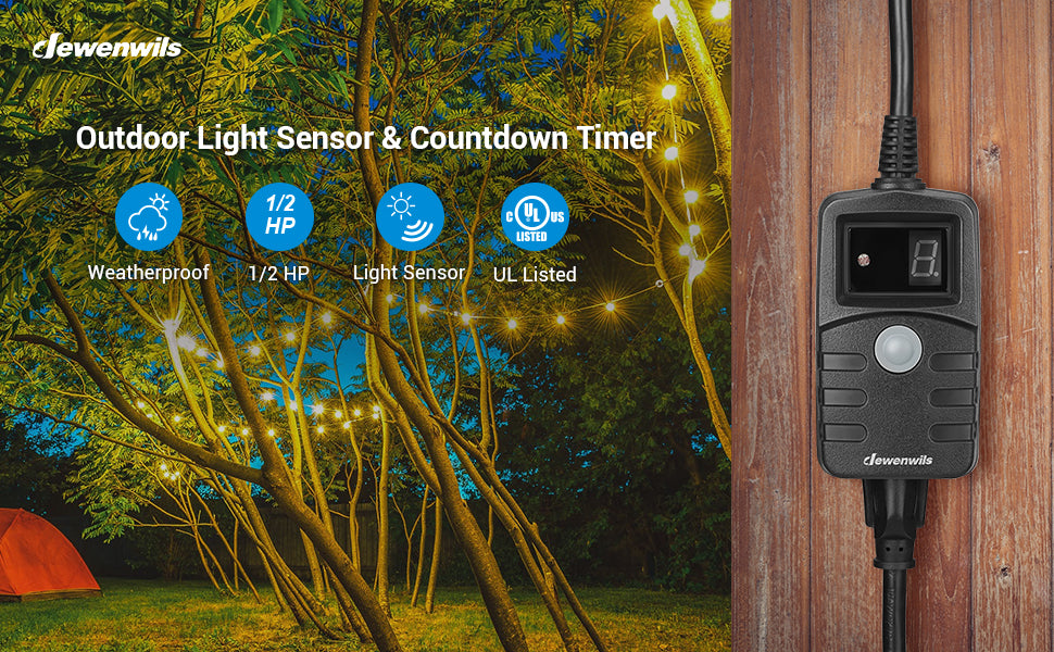 Transform Your Backyard with DEWENWILS Light Sensor Timer! 🌟 Ultimate  Review & Setup Guide 