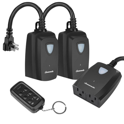 DEWENWILS Wireless on/off Switch, Remote Control Outlet Switch, 100 FT  Range Remote Power Wall Switch, No Wiring Needed