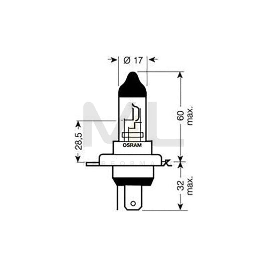 OSRAM - Ampoule, éclairage intérieur 12V W1,2W 1,2W - 2721-02B