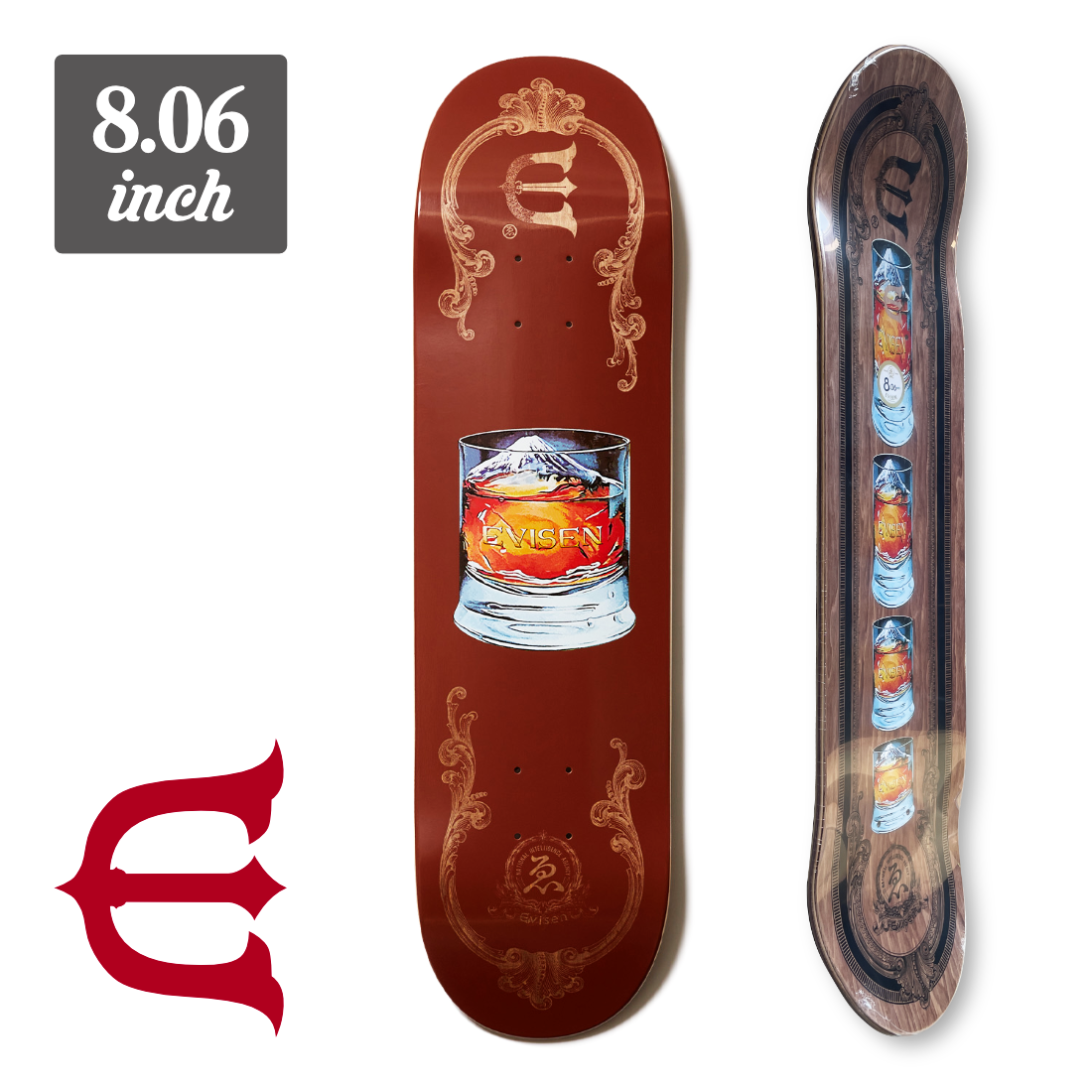 8.125】Evisen Skateboards - Paisley White